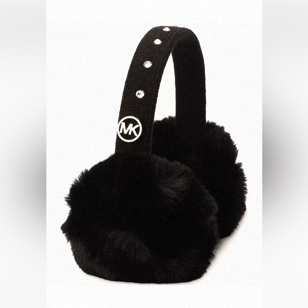 NWT - MICHAEL KORS| Black rhinestone earmuffs